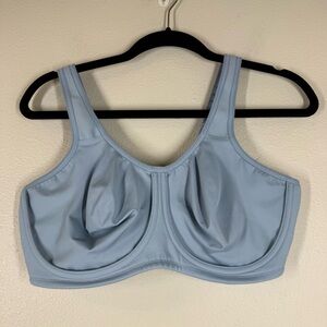 Wacoal 855170 Simone Sports Bra Blue Underwire Full Coverage Size 42D